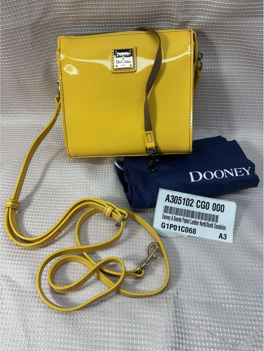 260 - Dooney & Bourke Dandelion Yellow Patent Leather Crossbody - Janine